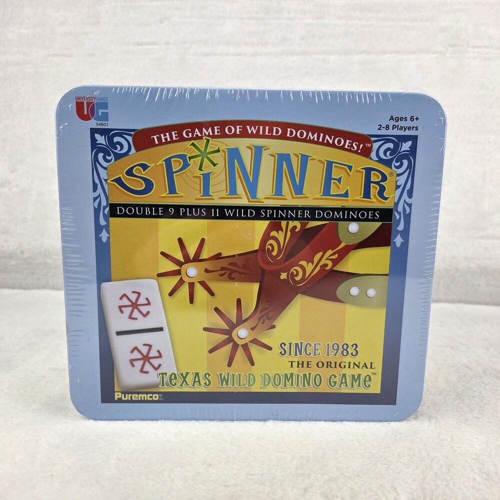 Spinner Texas Wild Domino Game Double 9 Set New Sealed 2020 Puremco